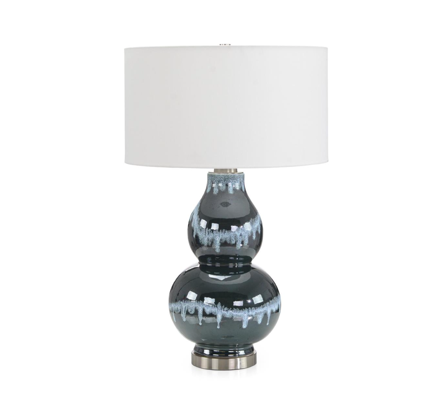 Navy Blue Rain Ceramic Table Lamp