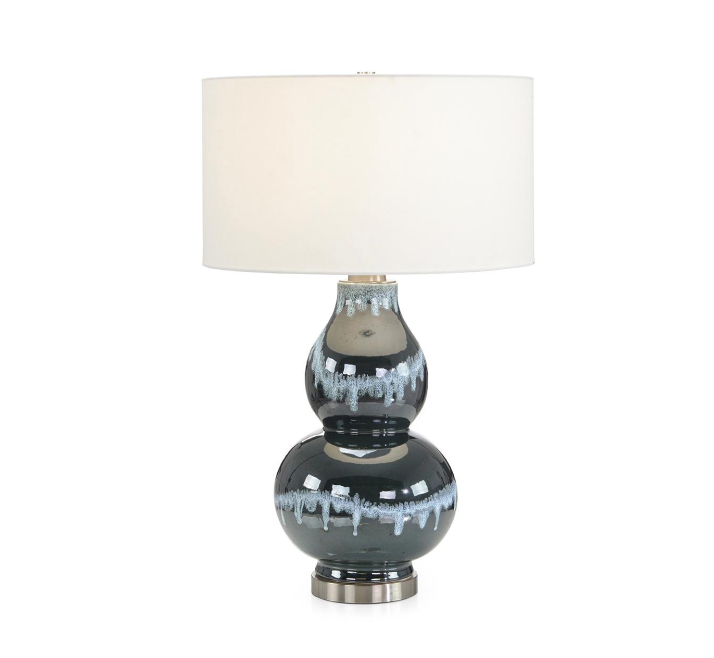 Navy Blue Rain Ceramic Table Lamp