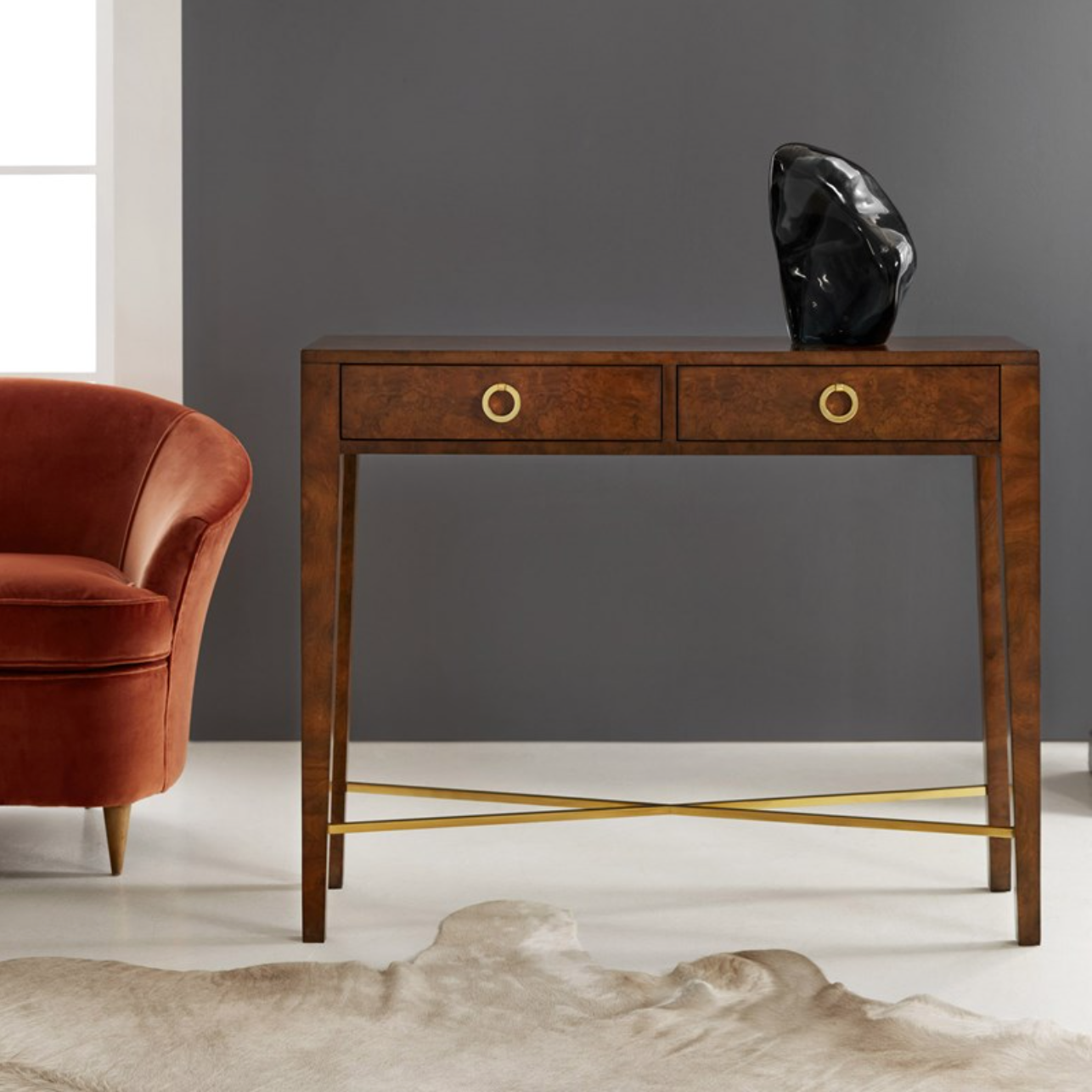 Small Modernist Console-Burl