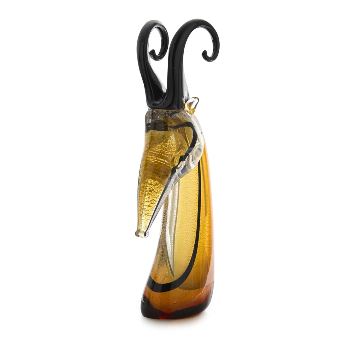 Abstract Glass Antelope Sculpture