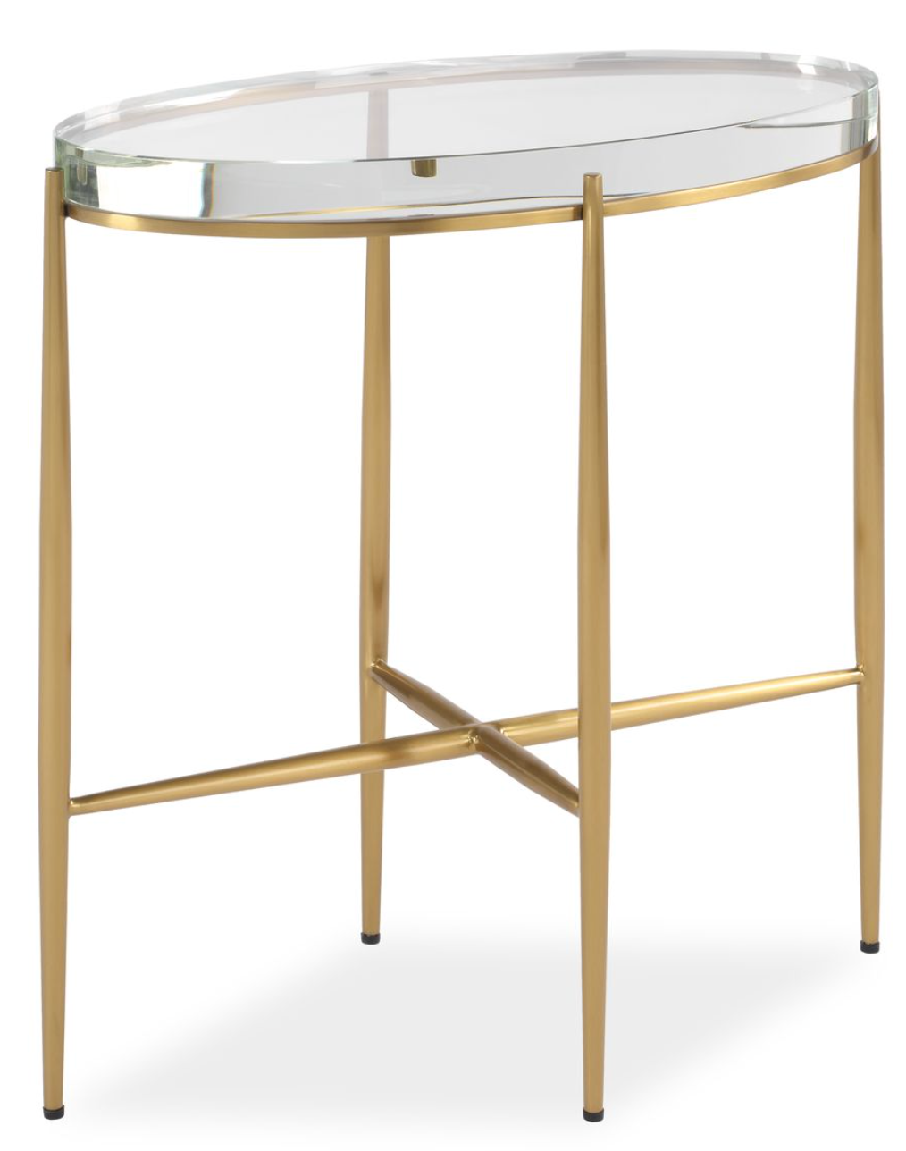 Crystal Clear Accent Table-Oval