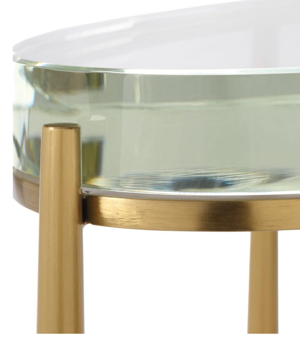 Crystal Clear Accent Table-Oval