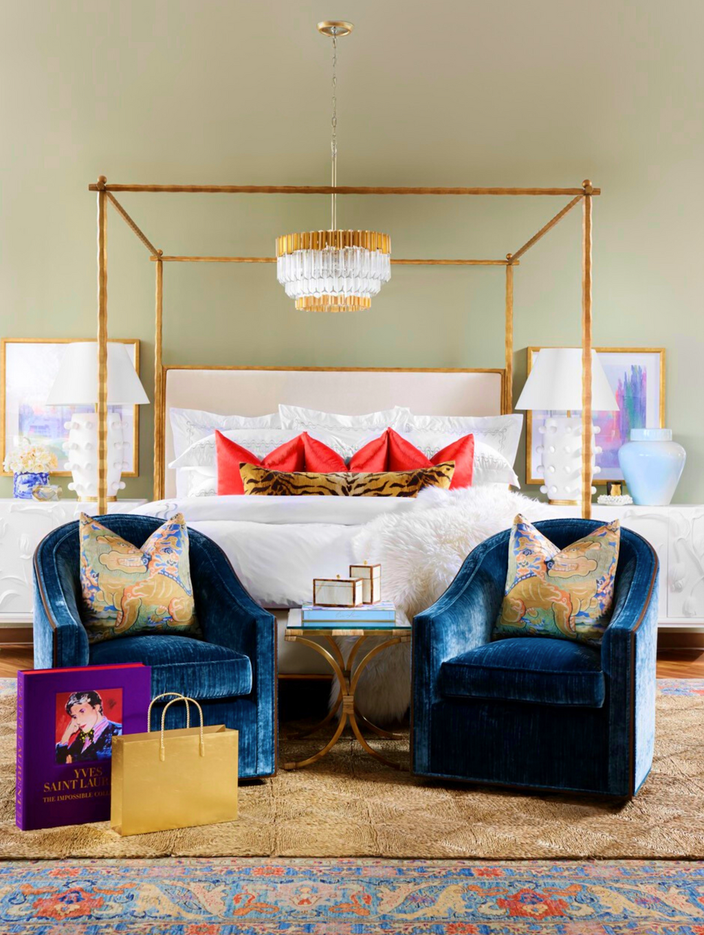 Organic Bed-Gold Leaf-King