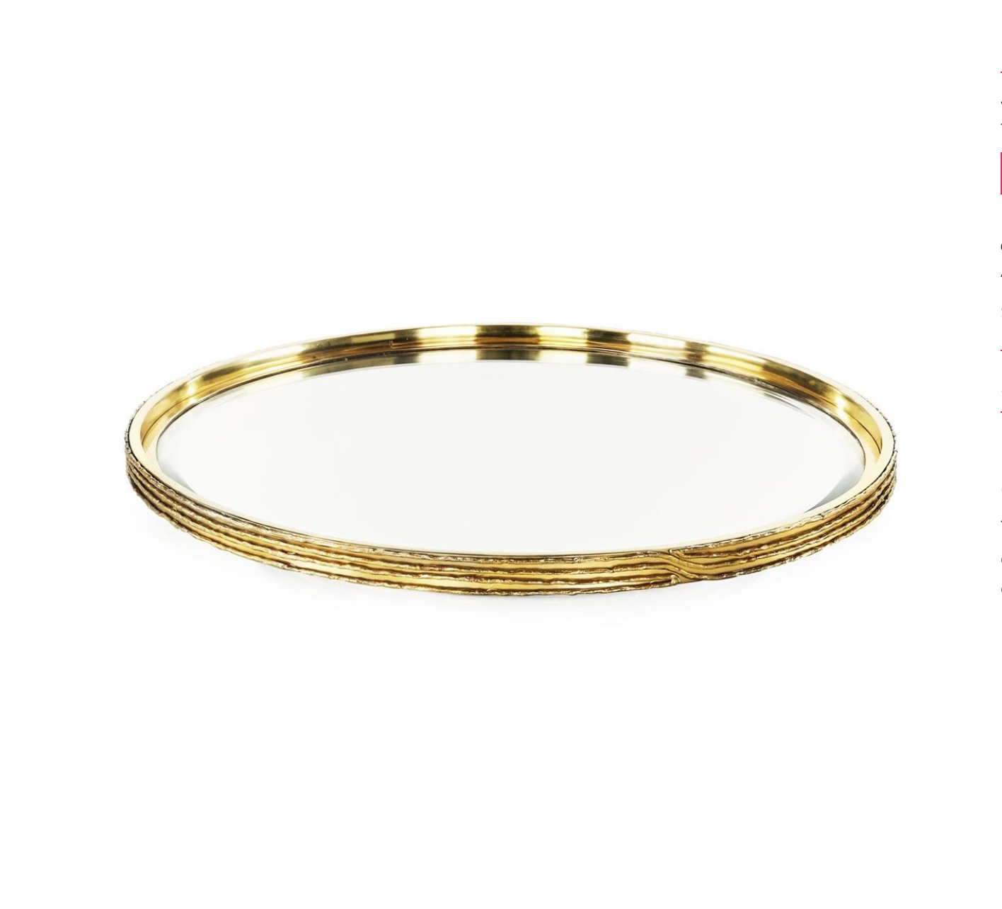 Ringed Tray, Large Brass