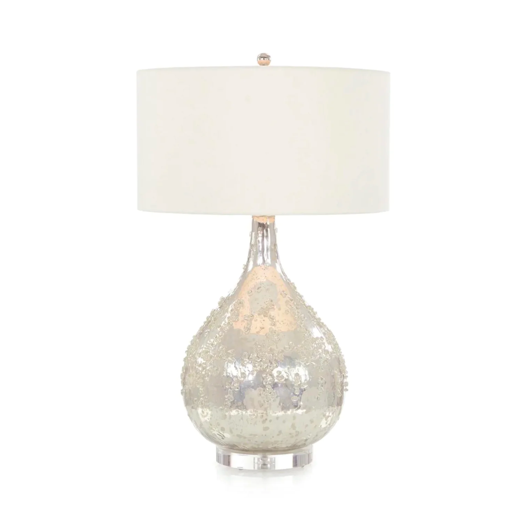 Silver Glass Table Lamp