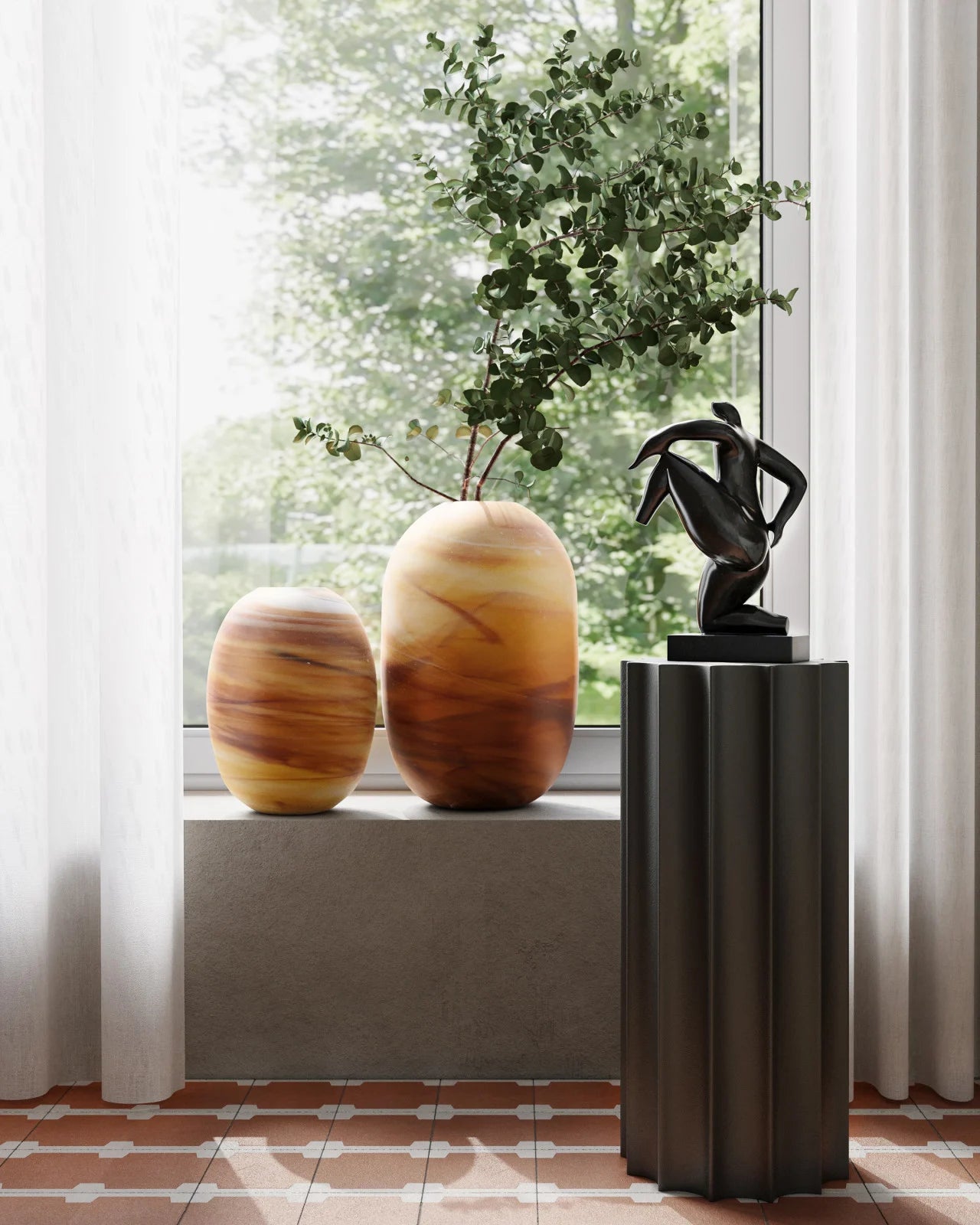 Desert Storm Vase- Set of 2