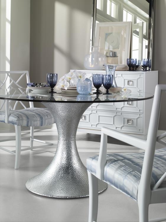 Details Dining Table in Hammered Nickel