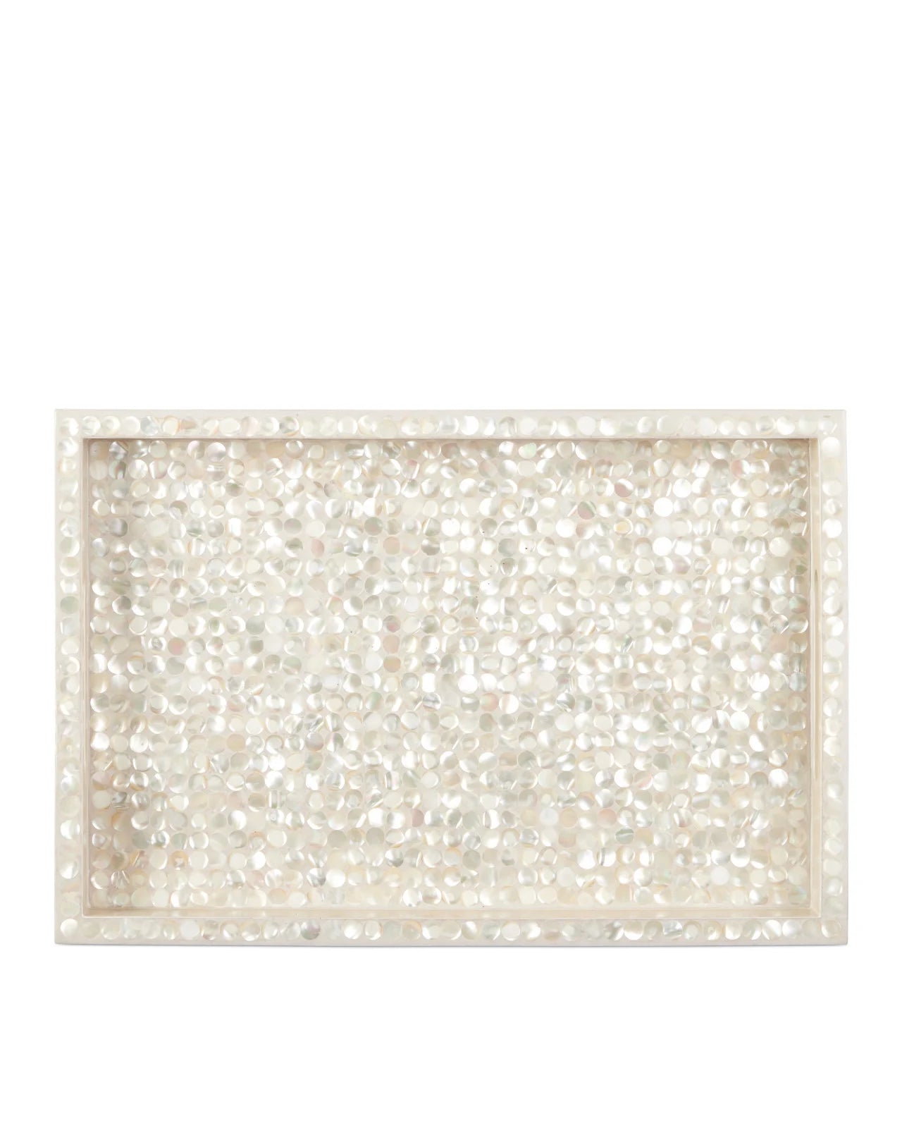 Gerri Dot Mother of Pearl Tray Set of 2