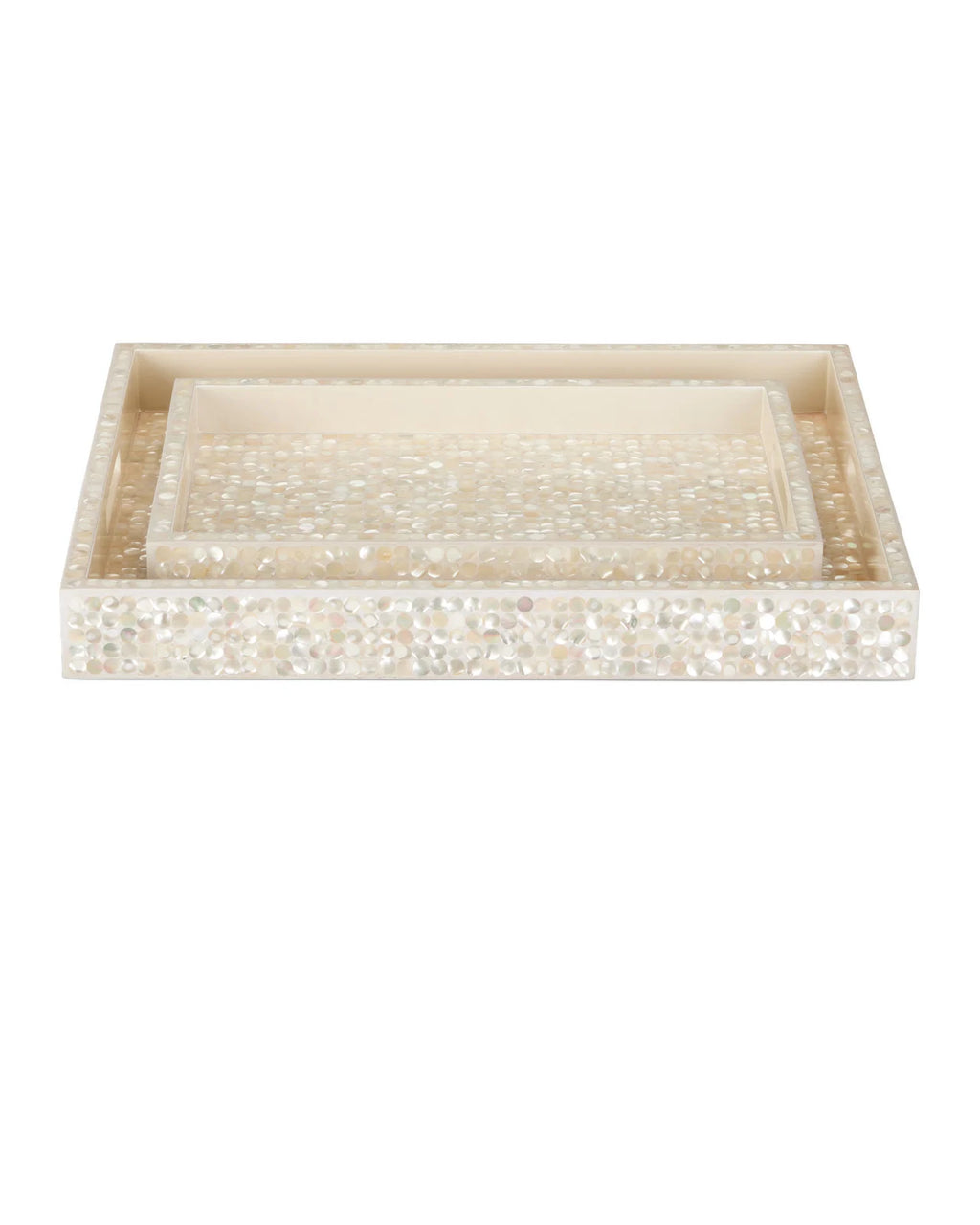 Gerri Dot Mother of Pearl Tray Set of 2