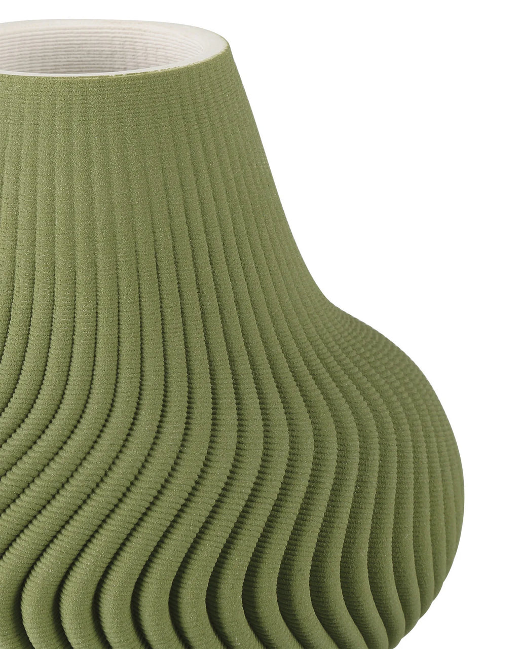 Green Plisse Vases