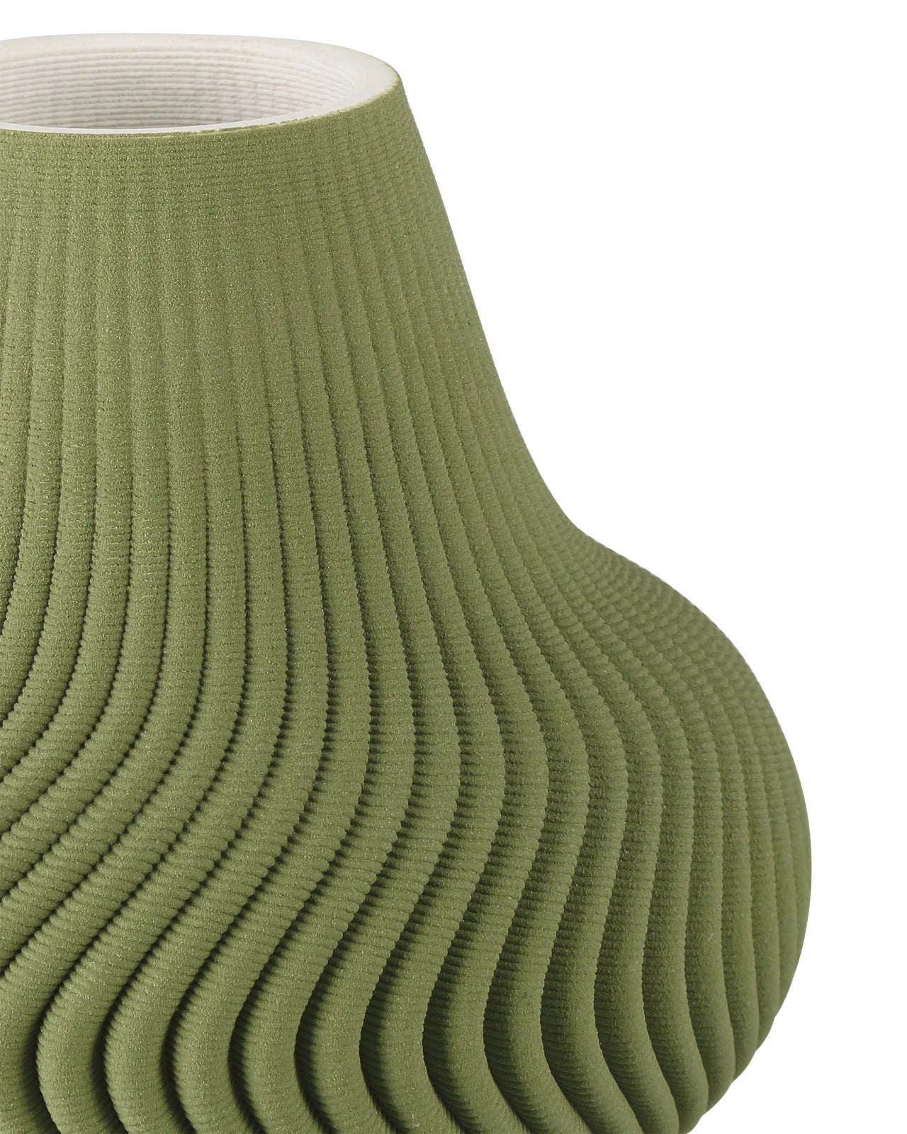 Green Plisse Vases