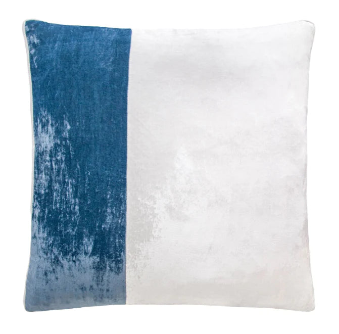 Color Block Velvet Pillow