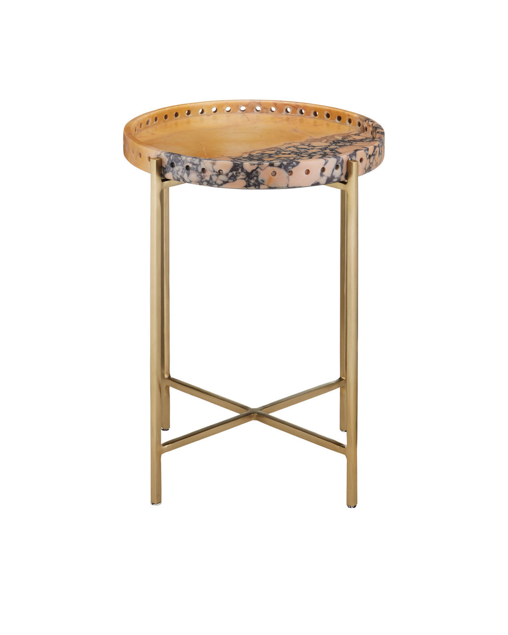 Freya Purple Breccia Accent Table