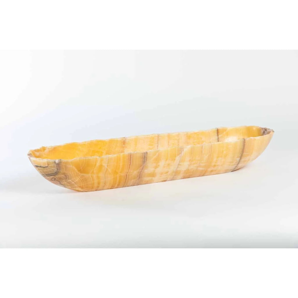 Onyx Canoe Bowl in Ochre