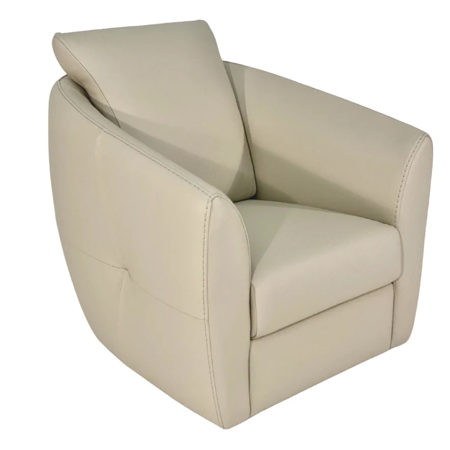 Italian Leather Bubble Swivel Chair