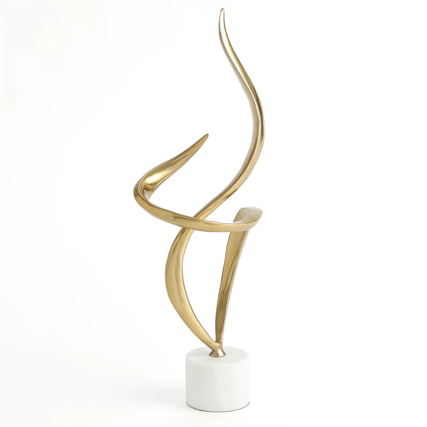 Swirl in Antique Brass Sculpture