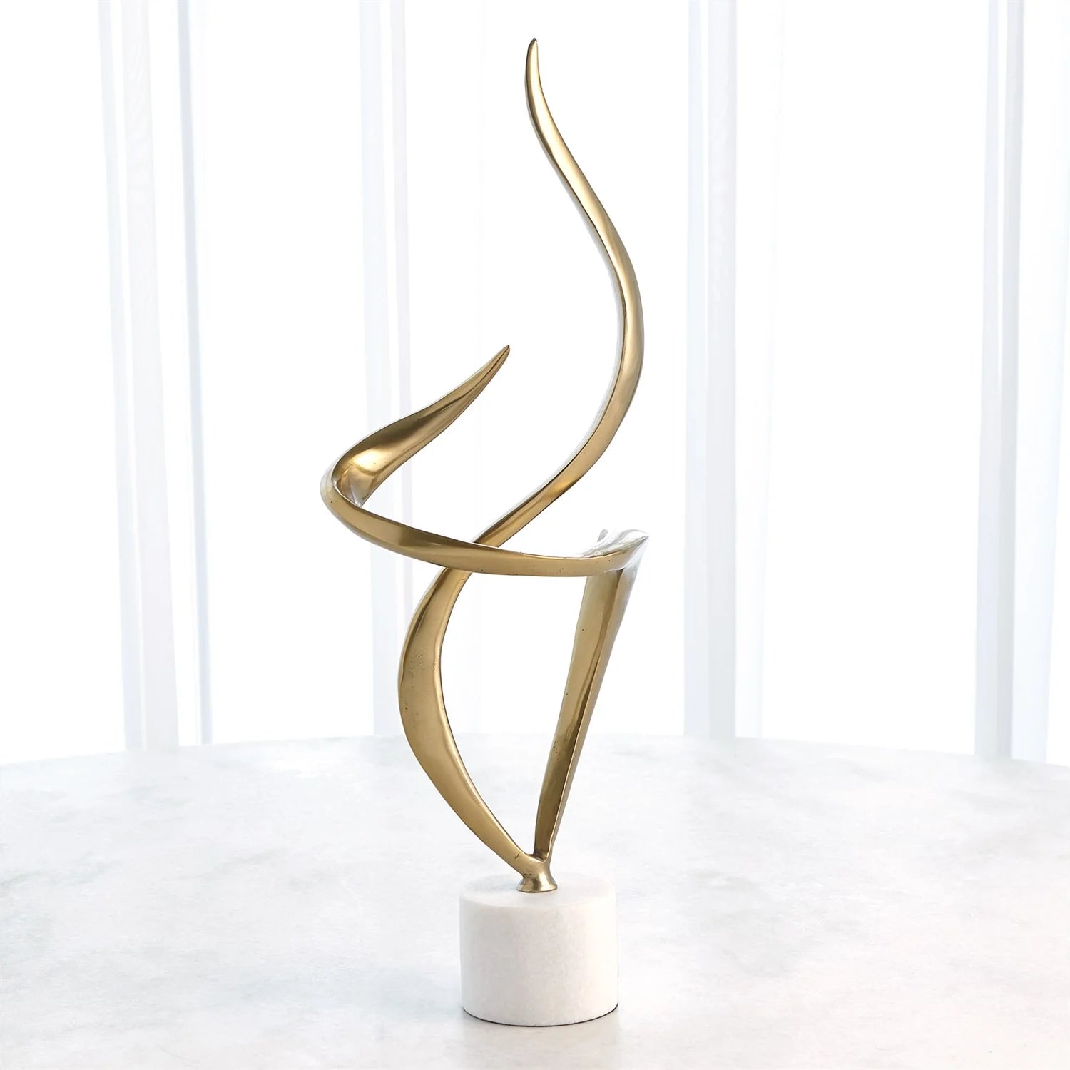 Swirl in Antique Brass Sculpture