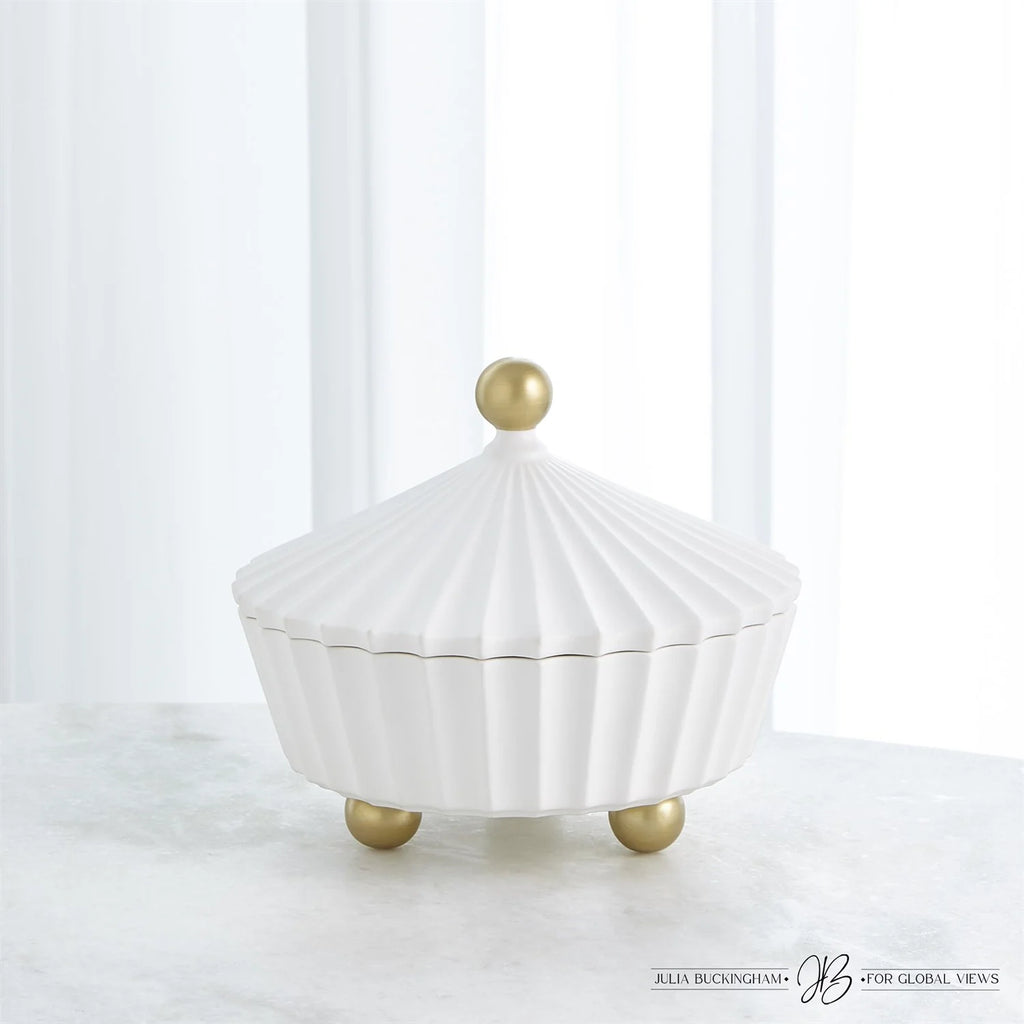 Cirque Vessel with Lid - White