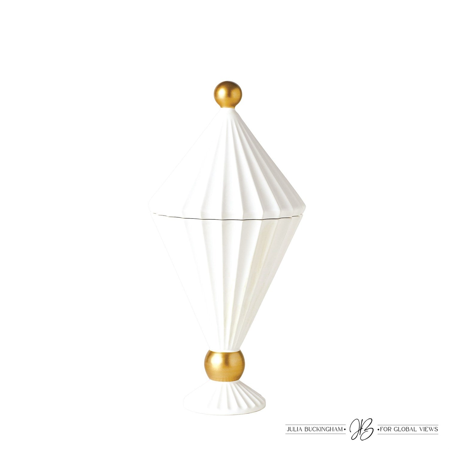 Cirque Vessel with Lid - White