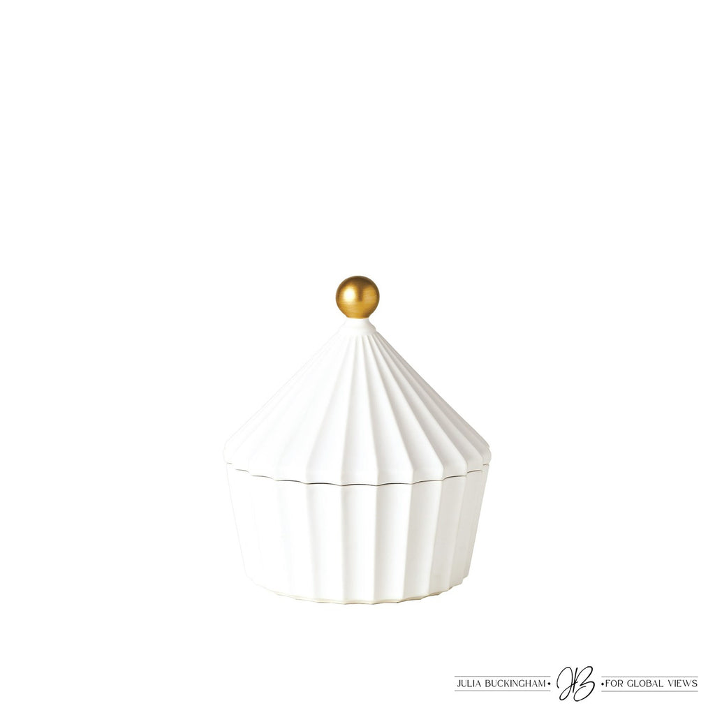 Cirque Vessel with Lid - White