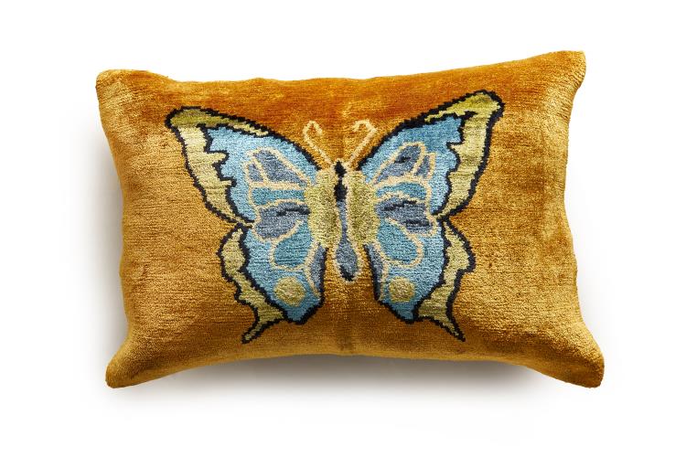 Banana Silk Butterfly Pillow