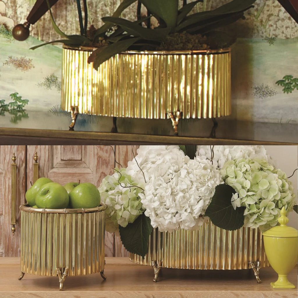 Corrugated Bamboo Cachepot