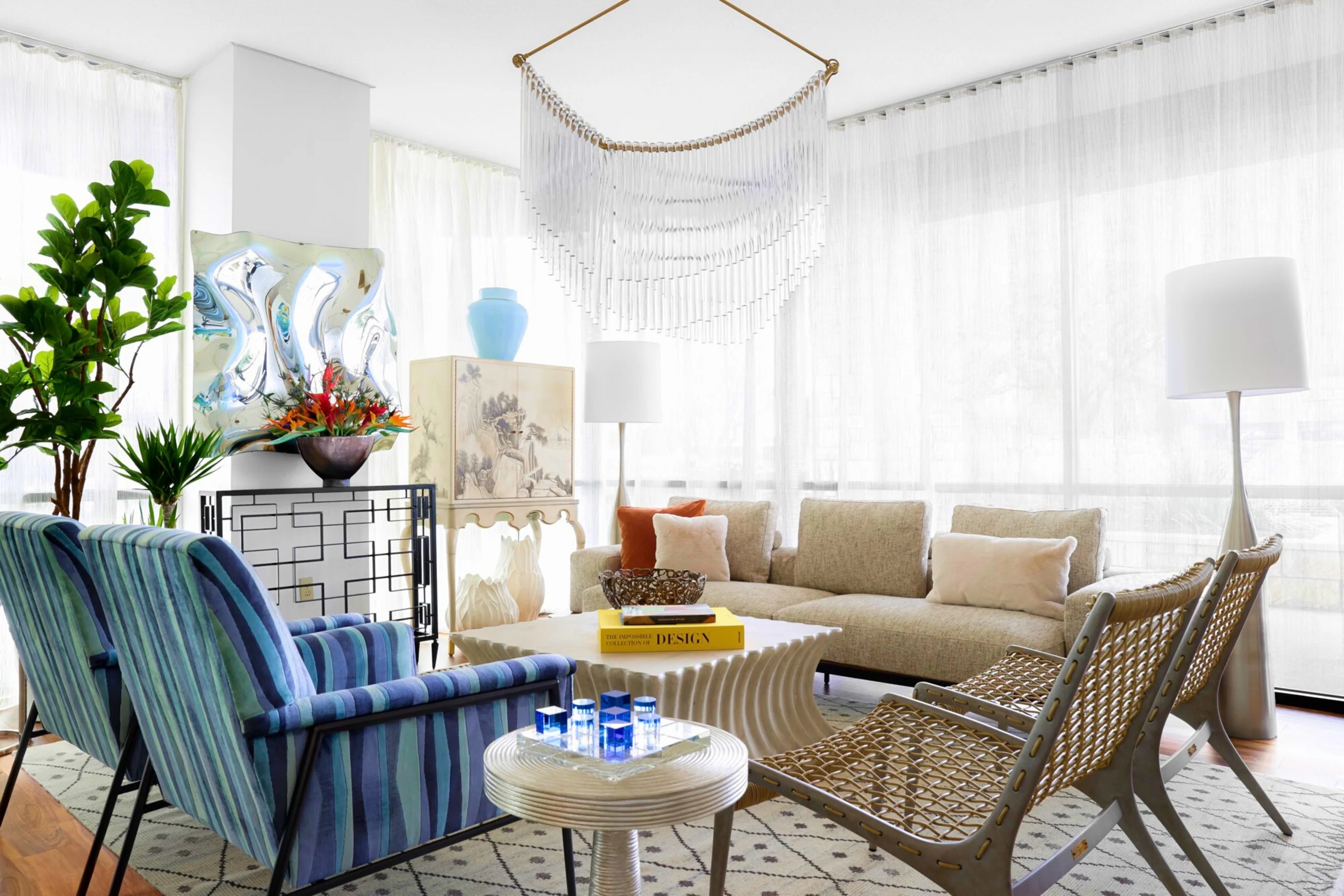 Draped Glass Chandelier