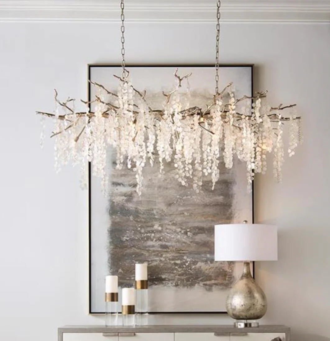 Shiro-Noda Glass Cluster Chandelier