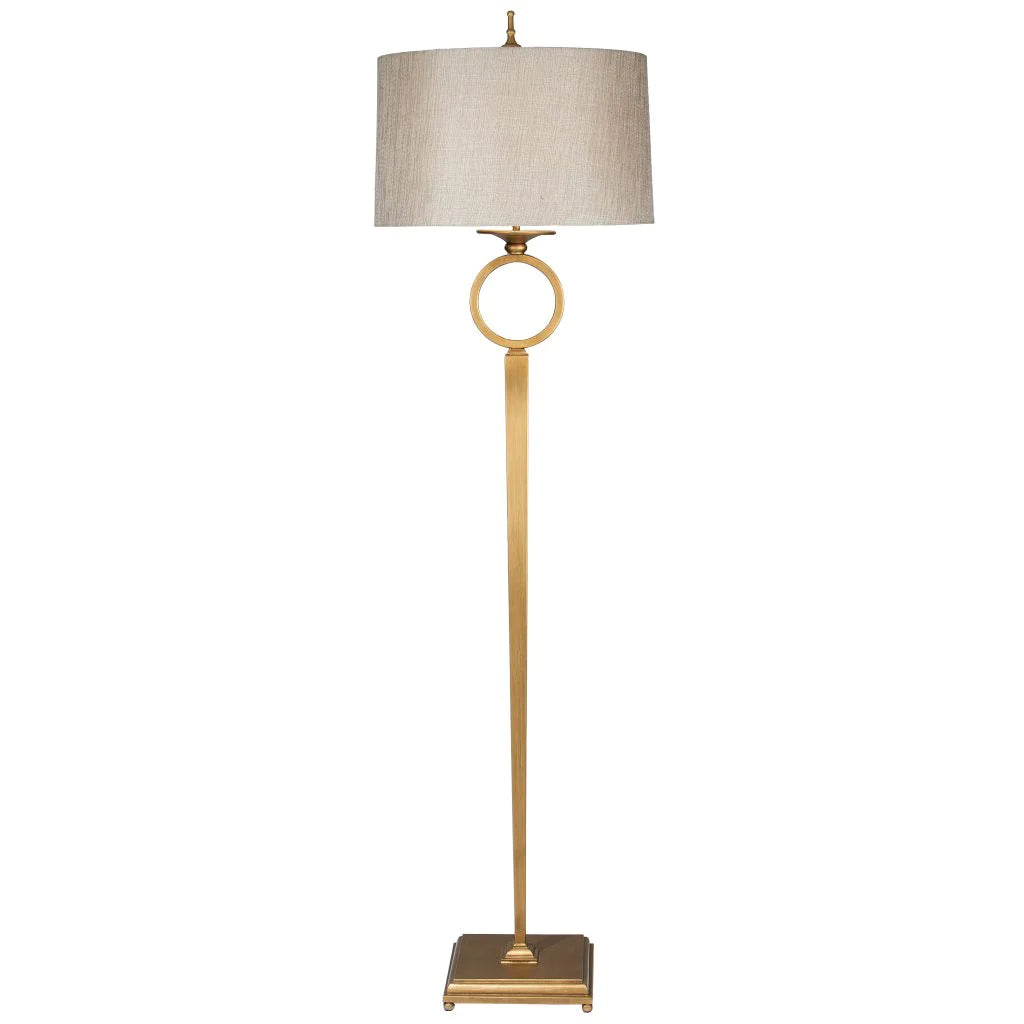 Peering Gilded Iron Floor Lamp